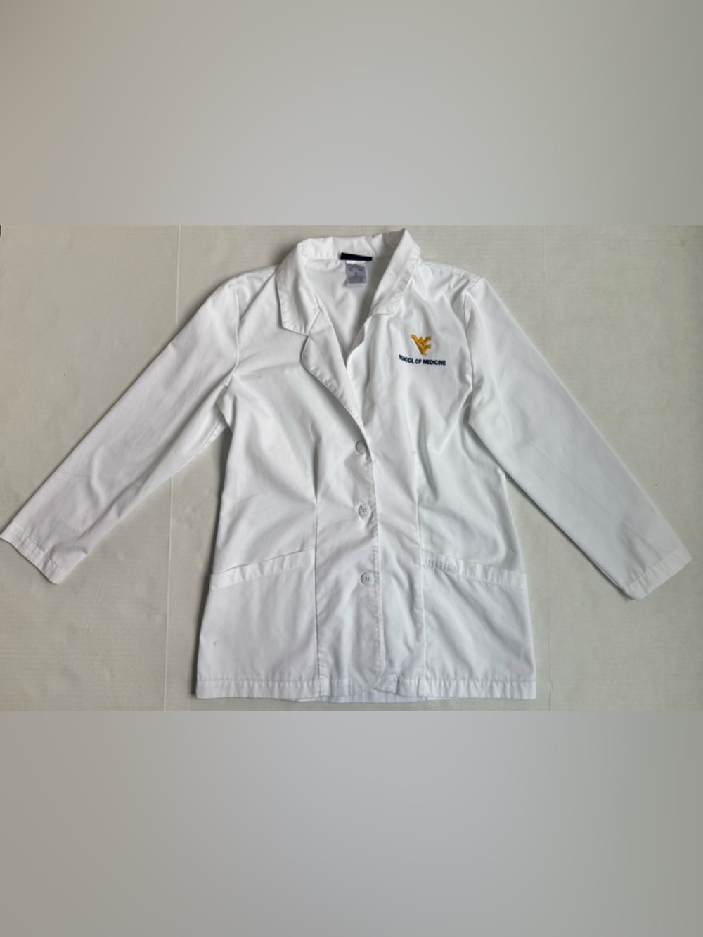 WVU School of Medicine Women’s White Lab Coat Size 8